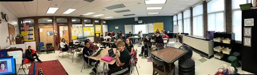 A panorama of Mr. Hudelson's classroom 